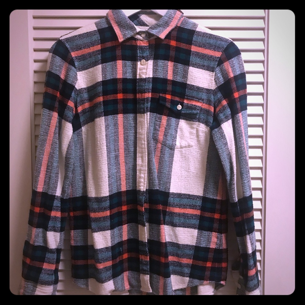 Plaid flannel button down